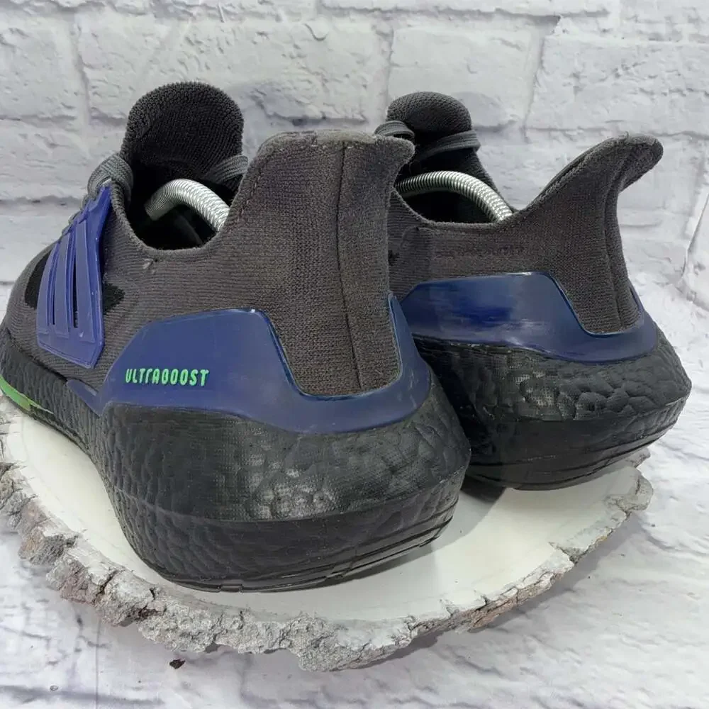 Adidas Ultraboost 21 Mens Size 12 Running Shoes Gray Sonic Ink Sneaker S23871